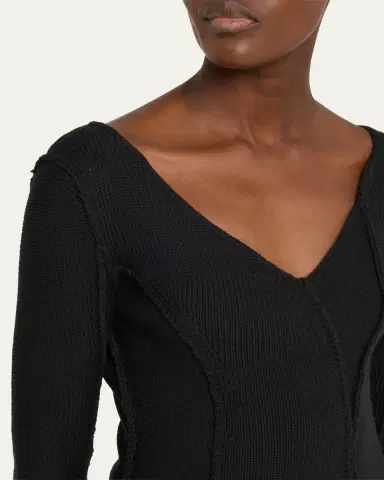 Aisling Camps Eddy V-Neck Exposed Seam Sweater | Thumbnail 5 Aisling Camps Eddy V-Neck Exposed Seam Sweater | Thumbnail 5