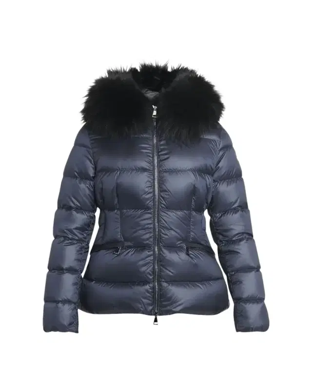 Moncler Boed Hooded Shearling-Trimmed Short Down Jacket