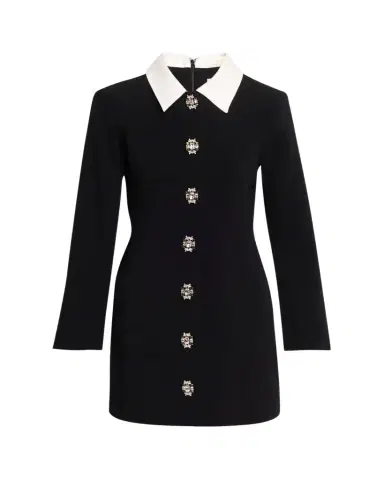 Cinq à Sept Sheryl Tailored Crystal-Button Mini Dress | Thumbnail 1