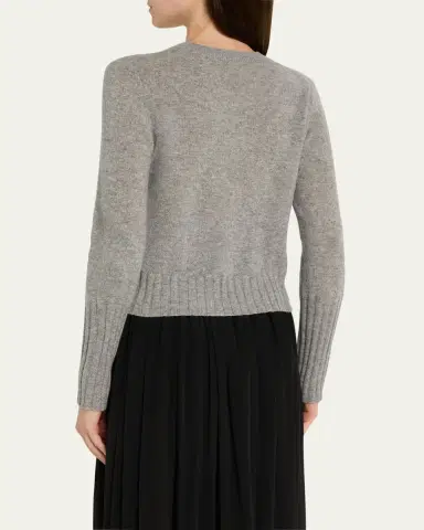 Guest in Residence Shrunken Crewneck Sweater in Cashmere | Thumbnail 7