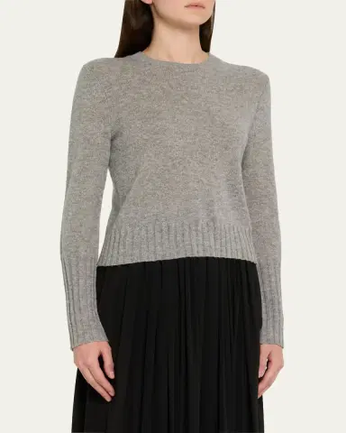 Guest in Residence Shrunken Crewneck Sweater in Cashmere | Thumbnail 8