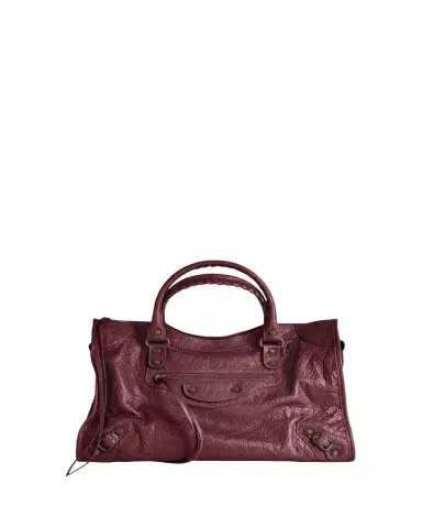 Balenciaga Le City Medium Crinkled Leather Top-Handle Bag | Thumbnail 1 Balenciaga Le City Medium Crinkled Leather Top-Handle Bag | Thumbnail 1