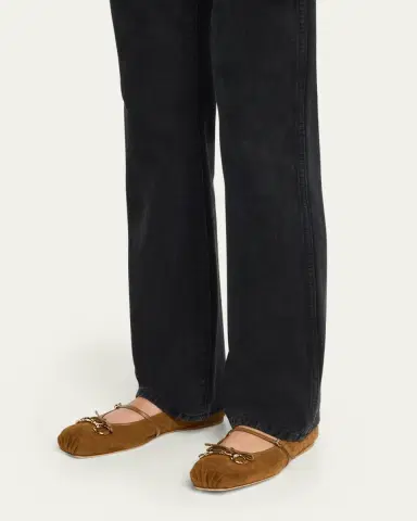 Gucci GG Suede Horsebit Mary Jane Ballerina Flats | Thumbnail 2 Gucci GG Suede Horsebit Mary Jane Ballerina Flats | Thumbnail 2