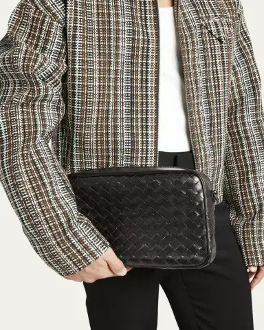 Bottega Veneta Men's Intrecciato Medium Crossbody Bag | Thumbnail 2
