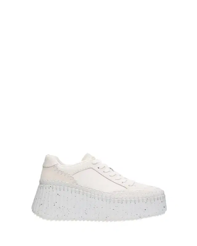 Chloe Nama Platform Speckled Mix Leather Sneakers