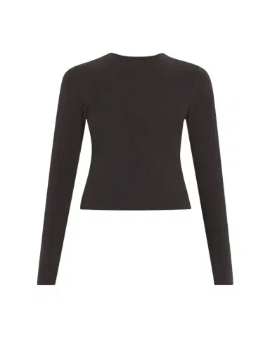 Skims Cotton Jersey Long-Sleeve Crewneck T-Shirt | Thumbnail 1