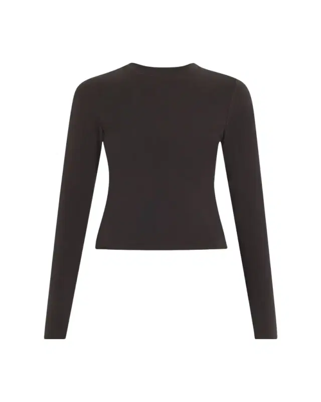 SKIMS Cotton Jersey Long-Sleeve Crewneck T-Shirt