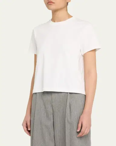 Vince Short-Sleeve Pima Cotton Crewneck T-Shirt | Thumbnail 8 Vince Short-Sleeve Pima Cotton Crewneck T-Shirt | Thumbnail 8