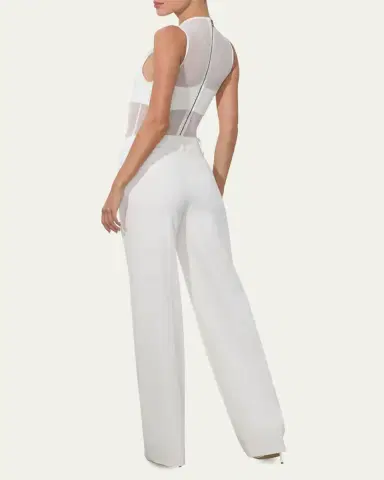 Alice + Olivia Alexander Twill Sateen Trousers | Thumbnail 3 Alice + Olivia Alexander Twill Sateen Trousers | Thumbnail 3