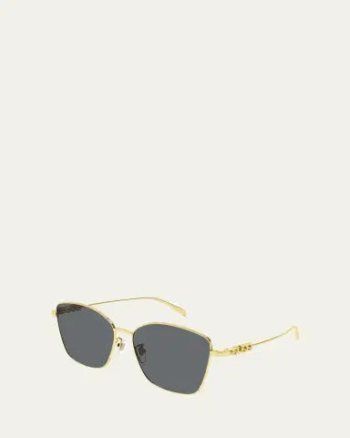 Gucci GG1805SA Logo-Print Metal Sunglasses | Thumbnail 2
