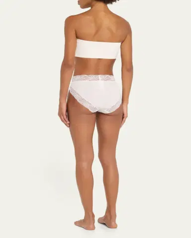 Hanro Cotton Delight Lace-Trim High-Cut Briefs | Thumbnail 3