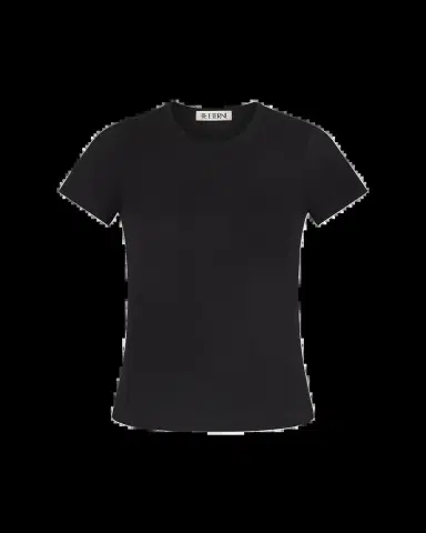 ÉTERNE Fitted Crewneck Short-Sleeve T-Shirt | Thumbnail 2