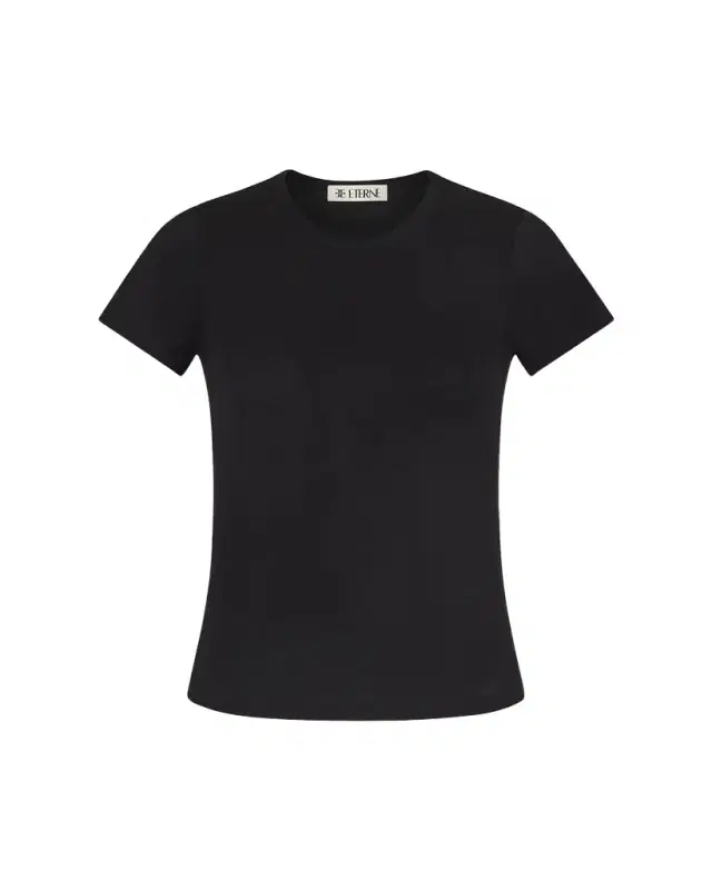 Fitted Crewneck Short-Sleeve T-Shirt