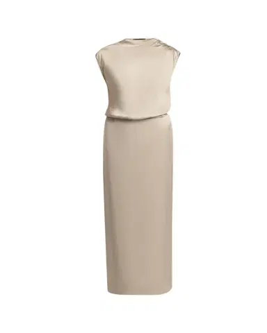 Giorgio Armani Long Cowl-Neck Double Satin Dress | Thumbnail 1