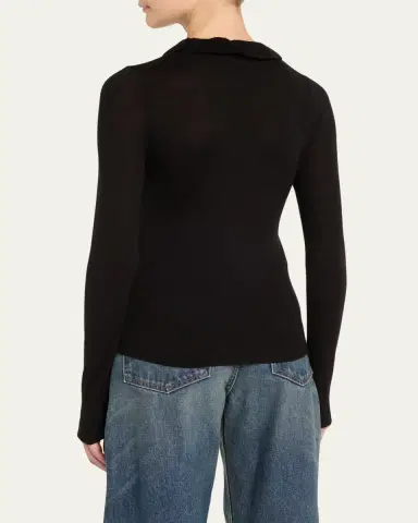 Nili Lotan Bobbie Crewneck Merino Wool Sweater | Thumbnail 3