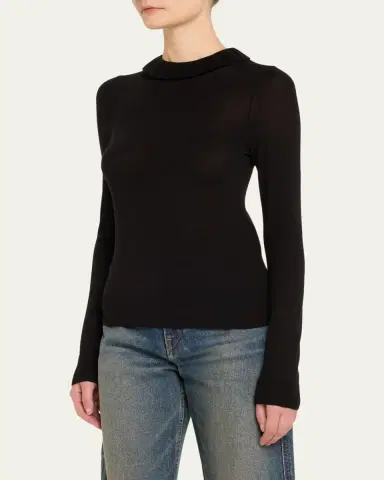 Nili Lotan Bobbie Crewneck Merino Wool Sweater | Thumbnail 4