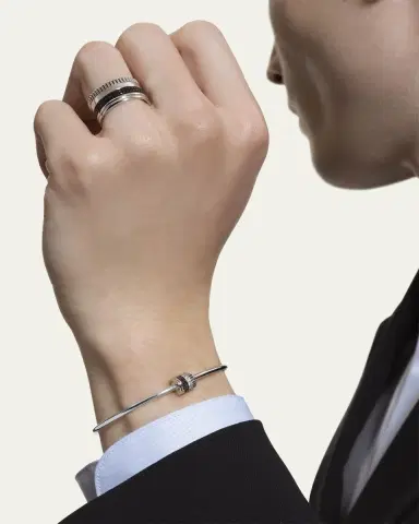 Boucheron Quatre Black Edition Bangle Bracelet with Diamonds | Thumbnail 2