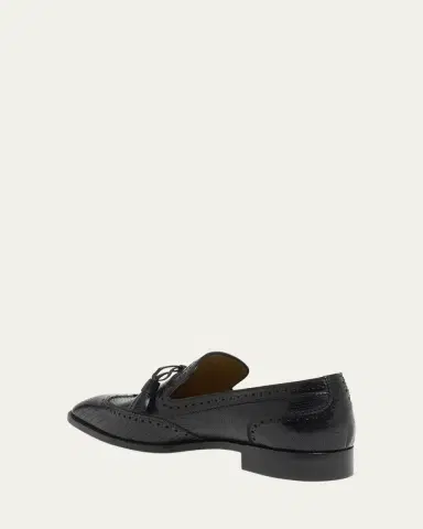 Christian Louboutin Men's Grave Wingtip Brogue Leather Loafers | Thumbnail 2