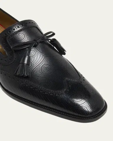 Christian Louboutin Men's Grave Wingtip Brogue Leather Loafers | Thumbnail 3