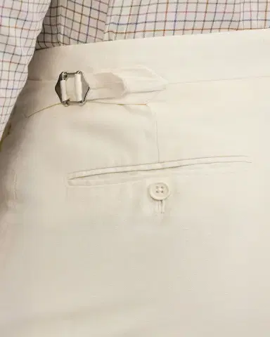 Ralph Lauren Purple Label Men's Gregory Hand-Tailored Silk-Linen Trouser | Thumbnail 5 Ralph Lauren Purple Label Men's Gregory Hand-Tailored Silk-Linen Trouser | Thumbnail 5