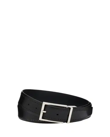 Brioni Men's Reversible Burnished Leather Belt | Thumbnail 1