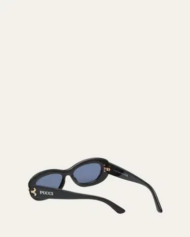 PUCCI Filigree Acetate Oval Sunglasses | Thumbnail 5 PUCCI Filigree Acetate Oval Sunglasses | Thumbnail 5
