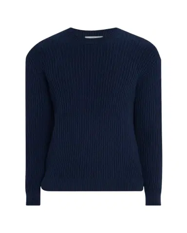 Bergdorf Goodman Men's Wide Rib Cotton Crewneck Sweater | Thumbnail 1