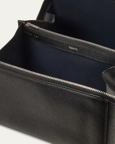 Valextra Men's V-Line Soft Leather Toiletry Bag | Thumbnail 4