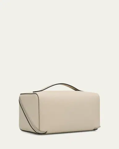 Valextra Men's V-Line Soft Leather Toiletry Bag | Thumbnail 6