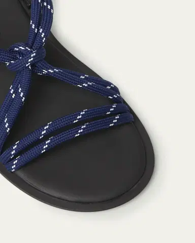 Miu Miu Nastro Cross Rope Grip-Strap Sandals | Thumbnail 5