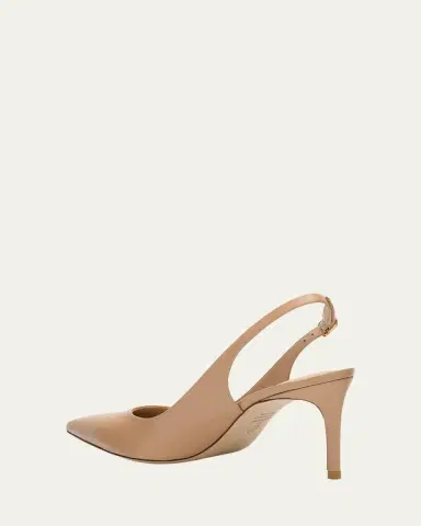 Stuart Weitzman Stuart Leather Slingback Pumps | Thumbnail 4