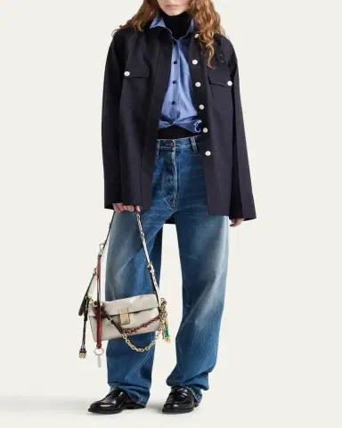 Prada Small Soft Sound Leather Shoulder Bag | Thumbnail 5