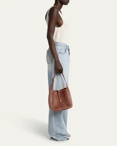 Saint Laurent Le 5 A 7 Small YSL Suede Shoulder Bag | Thumbnail 4 Saint Laurent Le 5 A 7 Small YSL Suede Shoulder Bag | Thumbnail 4