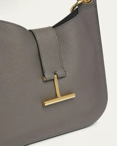 TOM FORD Tara Small Hobo Crossbody in Grained Leather | Thumbnail 9