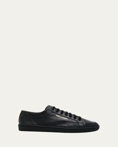 Saint Laurent Men's Gym Leather Low-Top Sneakers | Thumbnail 4
