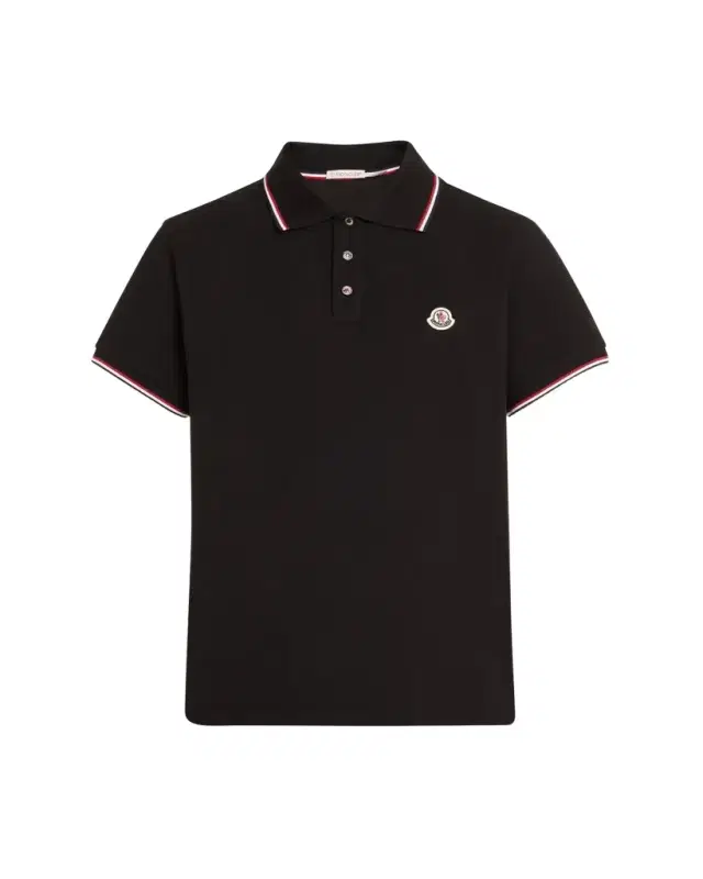 Moncler Men's Pique Logo Patch Polo Shirt