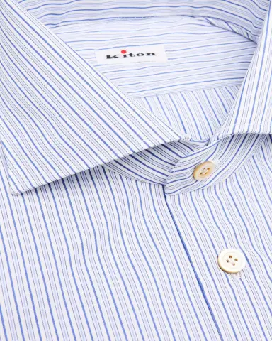 Kiton Men's Cotton Tonal Multi-Stripe Dress Shirt | Thumbnail 2