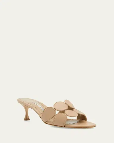 Manolo Blahnik Haribalmu Leather Slide Sandals | Thumbnail 3