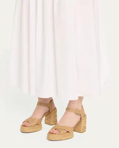 Christian Louboutin 70mm Calakala Leather Crisscross Espadrille Sandals | Thumbnail 2 Christian Louboutin 70mm Calakala Leather Crisscross Espadrille Sandals | Thumbnail 2