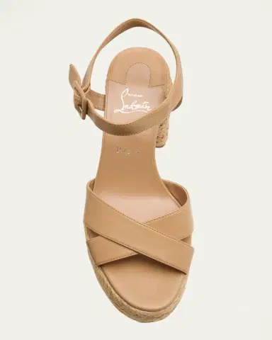 Christian Louboutin 70mm Calakala Leather Crisscross Espadrille Sandals | Thumbnail 5 Christian Louboutin 70mm Calakala Leather Crisscross Espadrille Sandals | Thumbnail 5