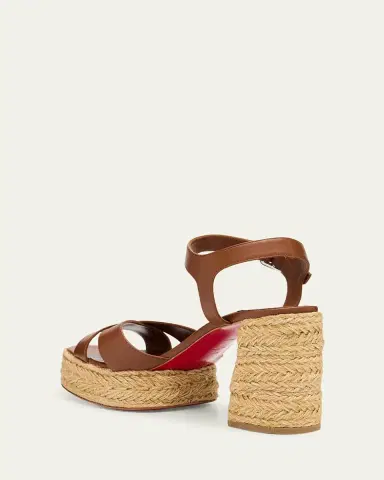 Christian Louboutin 70mm Calakala Leather Crisscross Espadrille Sandals | Thumbnail 8 Christian Louboutin 70mm Calakala Leather Crisscross Espadrille Sandals | Thumbnail 8