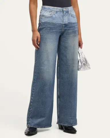 rag & bone rb Miramar Sofie Cotton-Terry Wide-Leg Jeans | Thumbnail 4 rag & bone rb Miramar Sofie Cotton-Terry Wide-Leg Jeans | Thumbnail 4