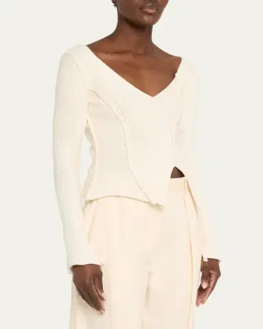 Aisling Camps Eddy V-Neck Exposed Seam Sweater | Thumbnail 4 Aisling Camps Eddy V-Neck Exposed Seam Sweater | Thumbnail 4
