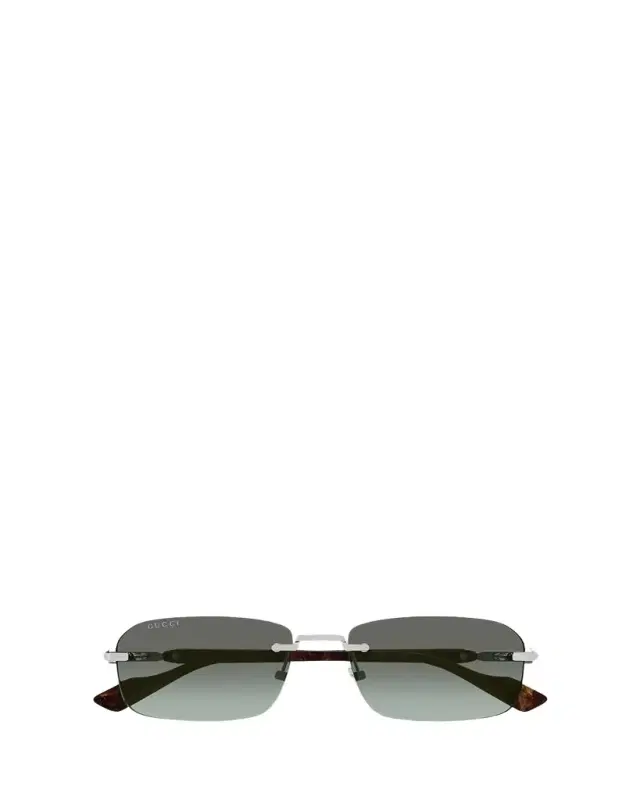 Gucci Men's GG1221SM Rimless Metal Rectangle Sunglasses
