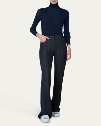 Akris Cashmere-Silk Fine Ribbed Knit Pullover | Thumbnail 6 Akris Cashmere-Silk Fine Ribbed Knit Pullover | Thumbnail 6