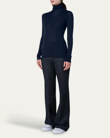 Akris Cashmere-Silk Fine Ribbed Knit Pullover | Thumbnail 8 Akris Cashmere-Silk Fine Ribbed Knit Pullover | Thumbnail 8