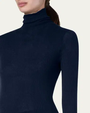 Akris Cashmere-Silk Fine Ribbed Knit Pullover | Thumbnail 9 Akris Cashmere-Silk Fine Ribbed Knit Pullover | Thumbnail 9