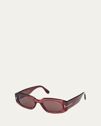 Tom Ford Cielle Oval Acetate Sunglasses | Thumbnail 2