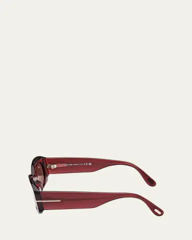 Tom Ford Cielle Oval Acetate Sunglasses | Thumbnail 3