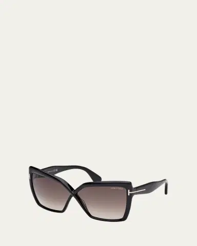 TOM FORD Fiore Acetate Butterfly Sunglasses | Thumbnail 2